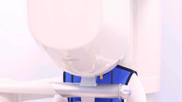 examination of the patient by using panoramic and cephalometric X-Ray scanner