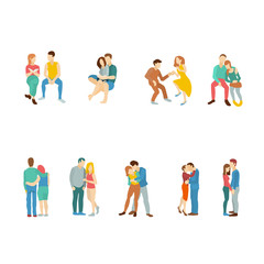 Lover couple vector isolated.