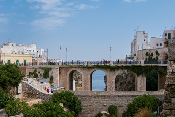Polignano a Mare the old bridge (Puglia, Italy)