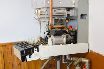 Repair of a gas boiler