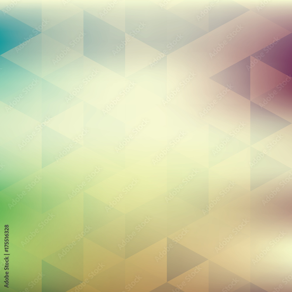 Poster Abstract pale geometric pattern with triangles. Vector