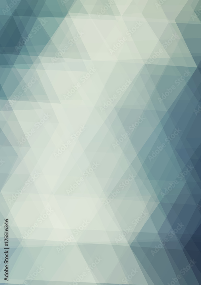 Poster Abstract pale background textured by triangles. Vector pattern