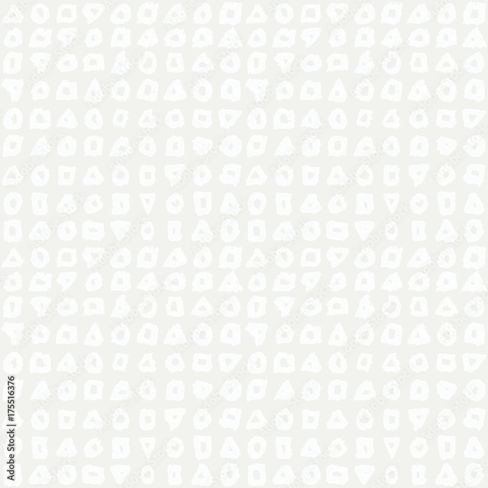 Poster Seamless pattern with hand drawn triangles, circles and squares