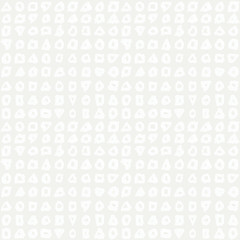 Seamless pattern with hand drawn triangles, circles and squares