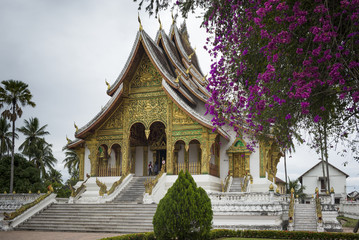 Fototapeta premium Facade of Royal Temple, Haw Pha Bang, Luang Prabang, Laos