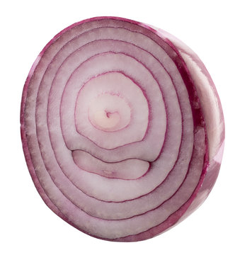 half of onion isolated on a white background
