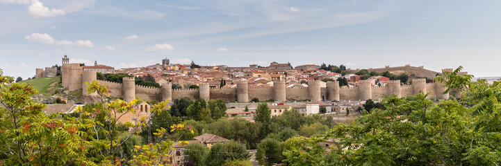 Fototapeta na wymiar The city of Avila, in the Spanish province of Castilla y Leon