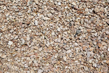 Background texture of light brown rough gravel