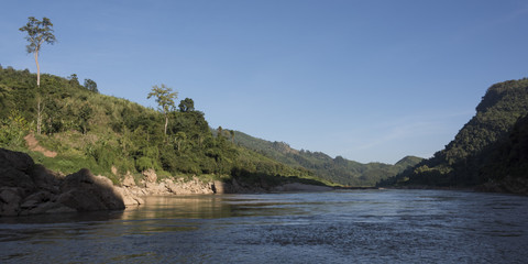 Fototapeta premium View of river, River Mekong, Sainyabuli Province, Laos