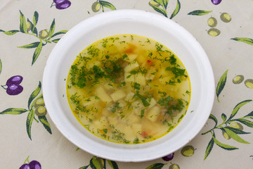 plate of summer soup