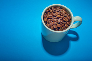 Cup of coffee beans