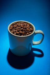 Cup of coffee beans