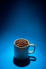 Cup of coffee beans