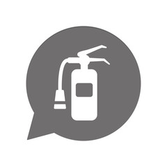 Graue Sprechblase rund - Feuerlöscher