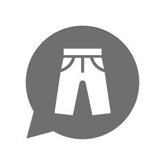 Graue Sprechblase rund - Kurze Hose