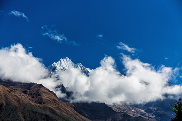 Mountain in the clouds
