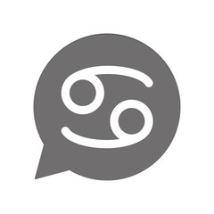 Graue Sprechblase rund - Sternzeichen - Krebs