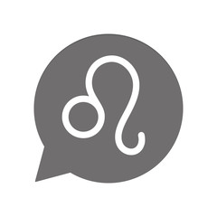 Graue Sprechblase rund - Sternzeichen - Löwe