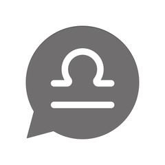 Graue Sprechblase rund - Sternzeichen - Waage