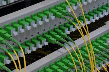 Optical distribution panels with fiber cables at passive optical network