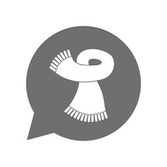 Graue Sprechblase rund - Schal