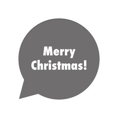 Graue Sprechblase rund - Merry Christmas