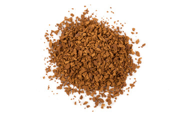 Pile of instant coffee grains