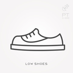 Line icon low shoes
