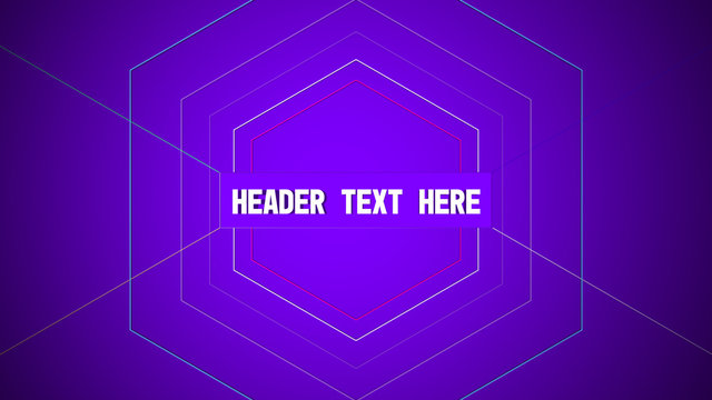 Blinking Hexagons on Purple Title