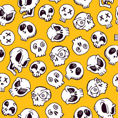 seamless skull pattern for Halloween. Holidays wallpaper