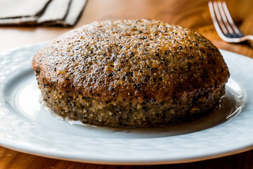 Turkish Dessert Revani with Poppy seeds and Sherbet