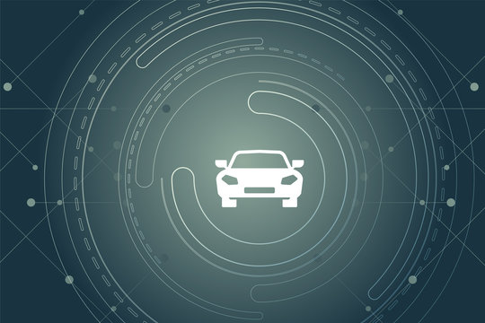 modernes Wallpaper mit Auto