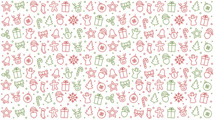 merry christmas icon pattern elements isolated background