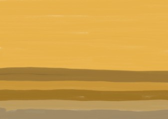 Gouache Malerei einer horizontal gegliederten Wüsten Landschaft