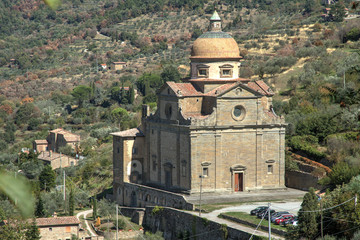 Fototapeta na wymiar Church of Santa Maria della Grazia near Cortona, Italy