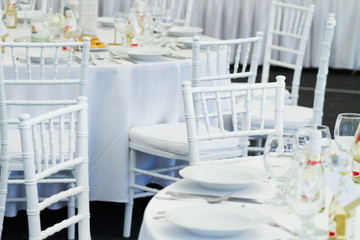 fancy table set for a wedding dinner