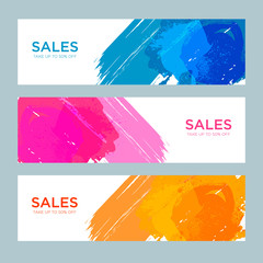 Set of sale banners design. Vector illustration