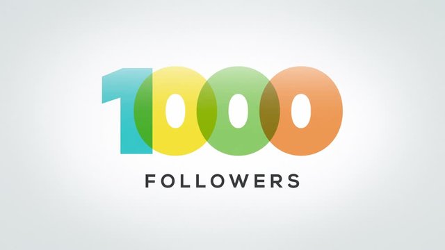 1000 Followers Animation Video