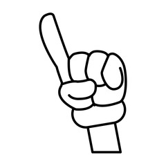 Hand glove cartoon icon vector illustration graphic design