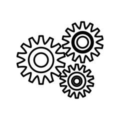 Gears machinery pieces icon vector illustration graphic design