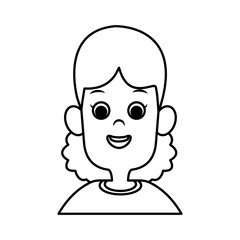 Cute girl cartoon icon vector illustration graphic design