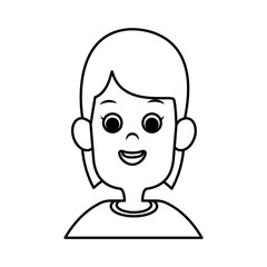 Cute girl cartoon icon vector illustration graphic design