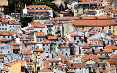 Fototapeta na wymiar Crowded City of Lisbon