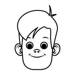 Obraz na płótnie Canvas Cute boy cartoon icon vector illustration graphic design