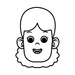 Cute girl cartoon icon vector illustration graphic design