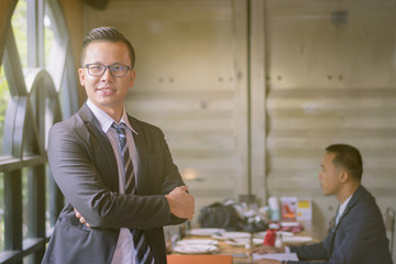 Businesspeople discussing together in conference room during meeting at office