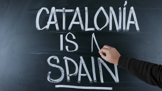 Man against unification of Spain and Catalonia