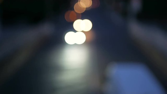 Defocused night traffic lights-Belaya Tserkov