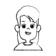 Cute girl cartoon icon vector illustration graphic design