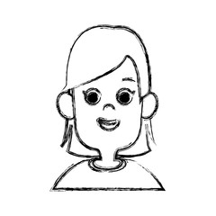 Cute girl cartoon icon vector illustration graphic design
